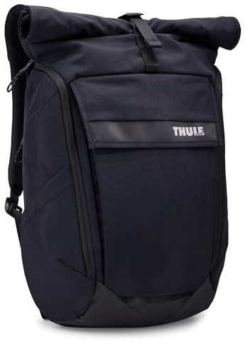 Thule Paramount Bike Commuter Backpack - 28L Capacity - Adjustable fit - 16 Padded Laptop Sleeve and 11 Tablet Pocket - Helmet Attachment - Accessible Side Phone Pocket - Taillight Loop