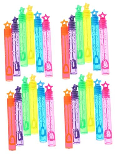 CIYODO 30 Stück Seifenblasenstäbe für Blasenspielzeuge für Drinnen und Draußen für Partys Geburtstagsgeschenke und Unbeschwerte Spielstunden Zufällige Farbe