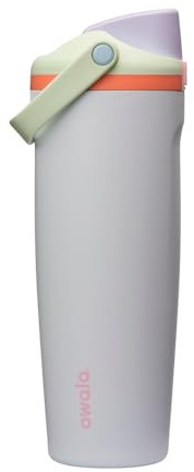 Owala FreeSip Sway Insulated Stainless Steel Water Bottle with Two-Way Spout, Built-In Straw and Bucket Handle, Made for Travel, School, and Sports, 890ml, BPA Free, Leak Proof, Beach House, (Purple)