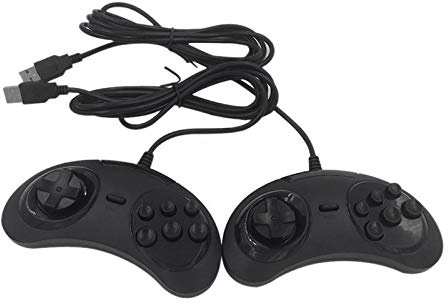 Cpolebev Controller di Gioco USB Gamepad 6 Pulsanti per Supporto per Joystick di Gioco USB per PC Gamepad Drive