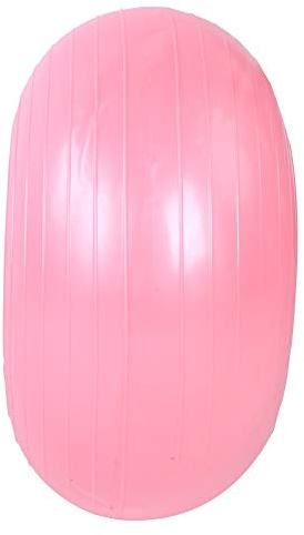 Naroote Ballon de Yoga en PVC Rose de 50cm, Ballon d'exercice Gonflable en Forme de Beignet pour des Sièges Stables, adapté aux étudiants et aux Adultes