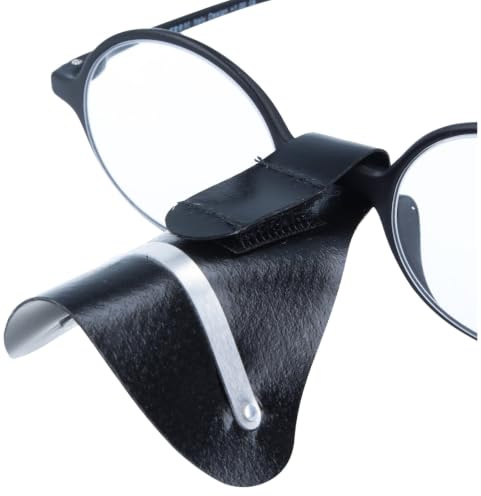 Paule & Knopf Protège-nez universel pour lunettes en Kevlar souple - Protection UV et contre les rayonnements avec fermeture et pince en métal - Disponible en différentes couleurs - 75 x 65 mm (beige)