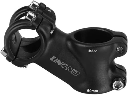 BESNIN Potence VTT 25,4mm 35 Degrés Potence de Guidon Riser 60mm Potence de Vélo en Alliage d'Aluminium pour Vélos de Route Montagne BMX Cyclisme