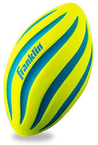 Franklin Sports Kids Foam Football - Mini Soft Foam Youth Football - Indoor + Outdoor Toy Ball for Kids - Probrite 9 Mini Ball - Soft Backyard + Practice Toy - Yellow
