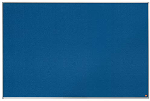 Nobo Felt Noticeboard, 1500 x 1000mm, Aluminium Trim, Corner Wall Mounting, Essence Range, Blue, 1915559