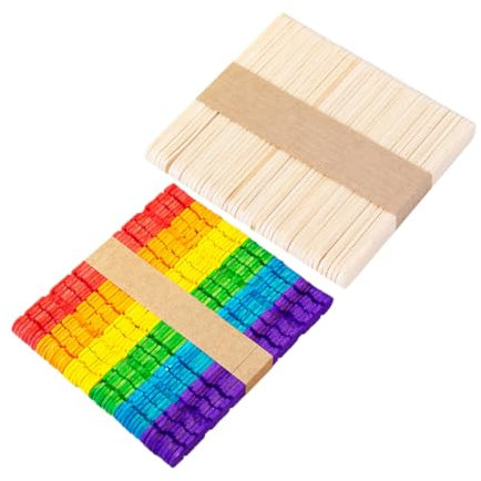 Operitacx 100St Eisstock aus Holz eisstäbchen holzstäbchen bastelstäbe Eis am Stiel Stick zur Herstellung von Süßigkeiten Zungenspatel Holz Bastelstöcke aus Holz hölzern Eisstiel Rührstab