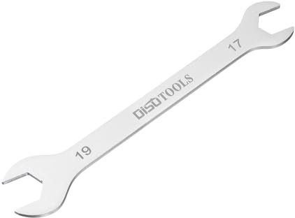 QUARKZMAN Llave de Boca Abierta de 17 mm x 19 mm, Métrica, con Revestimiento de Arenado en Acero Inoxidable 3Cr13, Llave de Doble Extremo para Mantenimiento Doméstico y Reparaciones