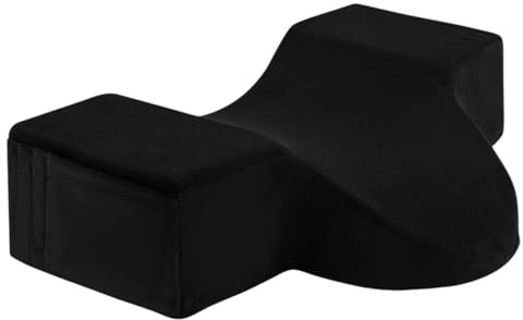 Jvjggag Almohada de extensión de pestañas, cojín de injerto de pestañas, almohada de apoyo para el cuello, diseño de comodidad cervical, espuma de alta resistencia, uso en salón de belleza, funda de