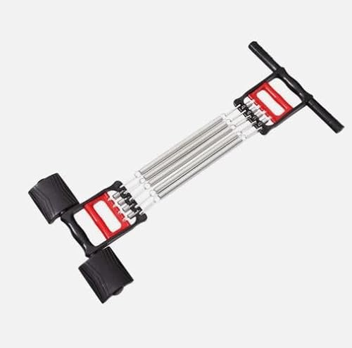 Tummy Trimmer Hand Gripper Steel Chest Expander, Multi-Spring Exercise Resistance Trainer with Foot Pedals, 3 in 1 Pull-up Bars Spring Exerciser Elastic Sit Up Pull Rope