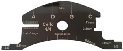 LeeQinersw 4/4 Cello Bridge Repair Template Replacement Making Maintenance Fingerboard