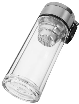 CONGARTENO Bicchiere Da Tè in Vetro Con Infusore Maniglia Resistente Al Calore Per Viaggio Infusione Di Tè Fresco