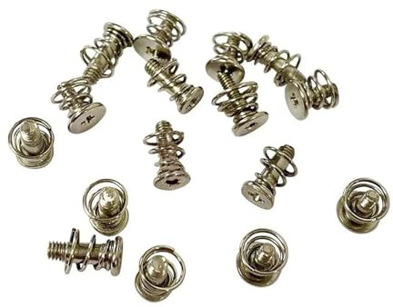 Fläktskruvar 10-pack silverfärgade skruvar till datorfläkt och grafikkort i flera storlekar med fjädrar(M2 x 12mm)