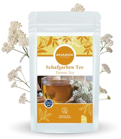 Anadoa Schafgarbentee 30 g – Getrocknete Schafgarbe (Achillea millefolium) aus kontrolliertem Anbau | Naturbelassener Kräutertee für Teeaufguss | Lose Kräuter, koffeinfrei