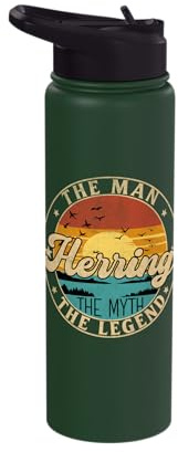 HERRING The Man The Myth The Legend First Name Stainless Steel Insulated Water Bottle