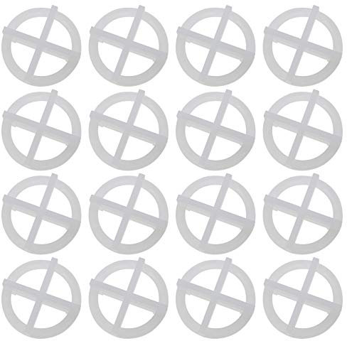 Be In Your Mind Lot de 200 clips de nivellement de carrelage réutilisables en plastique pour espacement des carreaux de sol ou de mur Blanc 2 mm