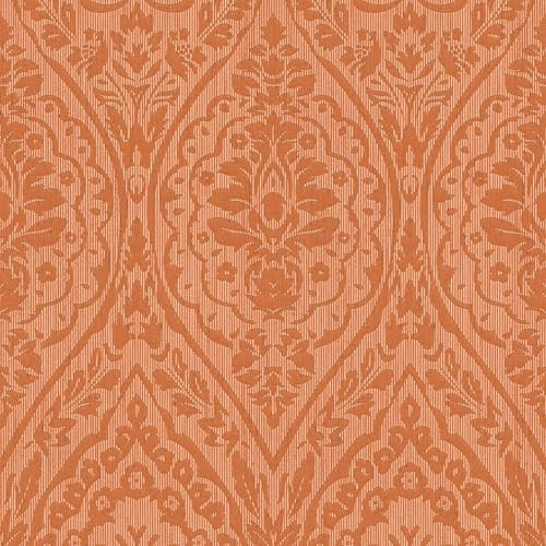 Barock tapet Profhome 961952-GU textiltapet strukturerad med ornament matt orange röd 5,33 m2
