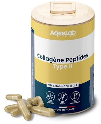 Peptides de collagène Peptan® type 2 – Colartix® • Articulations & Cartilages • Collagène hydrolysé IIm • 90 gélules végétales • 30 jours • Testé en laboratoire • Made in FR • Ecoresponsable • Aqeelab