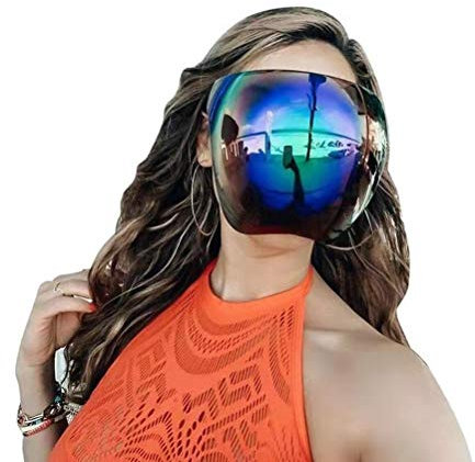 Mrisata Face Shield Sonnenbrille Sonnenblende Physischer Gesichts-UV-Schutz Outdoor-Sportarten Fahren, Vollgesichtsschutz Visierbrille Gesichtsschutz UV400 Schutzbrille (Wahres