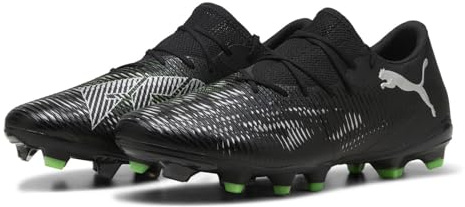 Puma Future 8 Match Low FG/AG, Chaussure de Football Unisexe, Puma Black-Puma Silver-Fluo Green,