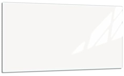 DarHaus Plaque de recouvrement, 90 x 52 cm, en verre, pour cuisinières électrique, à induction ; convient comme décoration, protection anti-éclaboussures ou planche à découper, Blanche