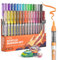 JusArt 30 Colours Acrylic Paint Markers Brush Tip, Water Based Paint Pens with Automatic Ink Control, Waterproof 1-8mm Flexible Tip Acrylic Paint pens for Any Surface, Art Supplies for Adults Artist