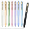 ANYUKE Gelstifte 8 Schwarz 0,7 mm Aesthetic Stift Mit Weicher Silikonhülle – Schnelltrocknende Tinte, Metallclip & Elegantes Design für Bürobedarf, Schule Stuff und Kreativitä.