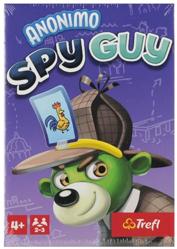 Trefl – Anonimo Spy Guy – familjeresespel, snabbt gissningsspel, fickform, för vuxna och barn från 4 år