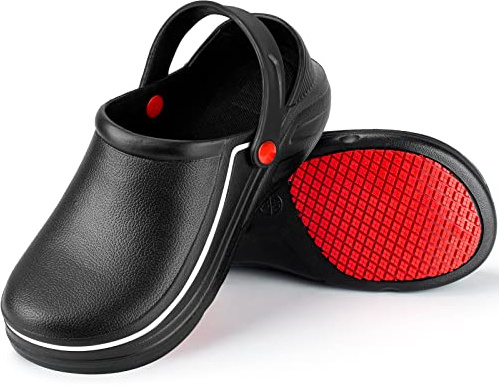 Zapatos de chef para hombre, zuecos de chef para mujer, para jardín, enfermería, médicos, resistentes al agua, para restaurantes, zapatos de trabajo de seguridad, antideslizantes, zapatos de trabajo