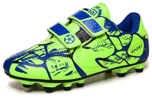 Zapatillas Futbol Niños Niñas Botas Futbol Césped Artificial Tacos 28-37EU | Zapatos de Fútbol Unisex Profesional Zapatos de Entrenamiento Transpirables Tacos de Fútbol Spike Zapatillas de Fútbol