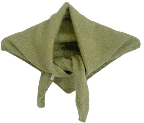 Wendyfull Triangle Scarf for Women Wool Headscarf Cashmere Feel Women's Fashion Knitted Shawl Y2K Streetwear Accessories