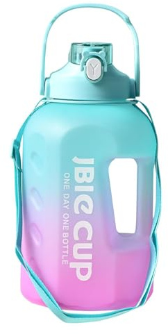 Workout Water Bottle - 3l Reusable Straw Jug, Large Workout Jug, Straw Water Container | Motivational Drinking Tracker, Leakproof Reusable Build For Hiking Gym Travel Hydration Reminder Goals