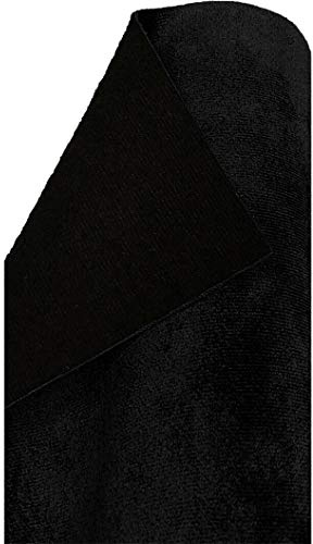 A-Express Sammetstyg, falskt mockatyg dekorativt tyg, kostymtyg, modetyg för sömnad och dekoration, sammetsmaterial, metervara – svart 2 meter, 200 cm x 145 cm