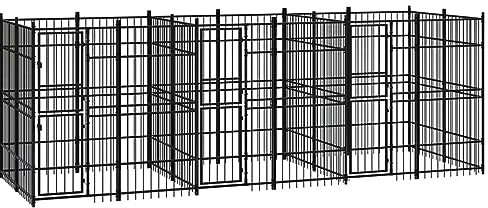 ARKEM Outdoor-Hundezwinger Stahl 11,06 m² Katzengehege Outdoor Chicken Run Gitterbox Hund