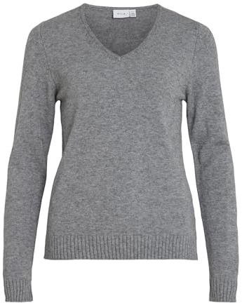 Vila Noos 14042769 VIRIL V-Neck L/S Knit Top - Noos 14042769, Color Gris., XXL