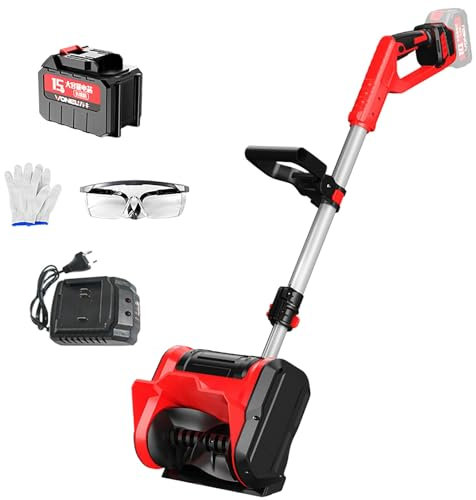 Pala Da Neve Elettrica Portatile, Spazzaneve Pieghevole con Impugnatura Ausiliaria Regolabile, Soffiatore Di Neve Compatto e Leggero per Patio, Terrazza, Vialetto(One Battery)