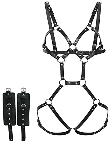 Générique Ensemble Lingerie Femme Dessous Sexy érotique Grande Taille Boucle pour Femme Lingerie Cuir Erothique Sexy Coquine Hot Ouverte Ceinture pour Adulte en Cuir Contraignant