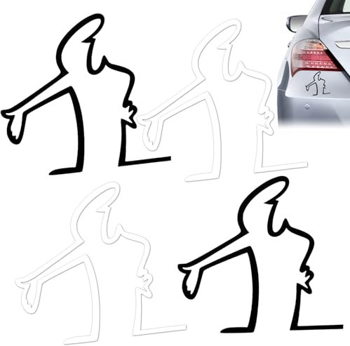 4 Stück Auto Aufkleber Lustige,Car Sticker Funny,Wütender Mann Kratzer Erinnerung Autoaufkleber,Kühlschrankaufkleber, Glastüraufkleber, personalisierte kreative Aufkleber,Cartoon Comics Aufkleber