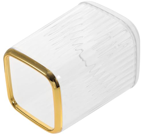 IWOWHERO Portapennelli e Pennelli Trucco Trasparente Bianco Organizer Desktop per Ufficio e Studio Multiuso per Pennelli Make Up Mascara e Accessori Cosmetici Design Stabile e Leggero