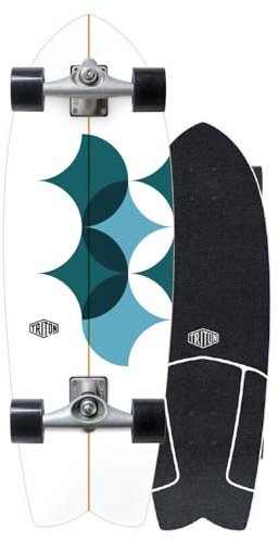 Carver Triton 29 Astral CX Wide Raw Complete Surfskate Nero/Bianco/Blu 7 Strati Acero