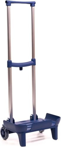 Devesa Carrello per Zaini Scolastici – Leggero, Pieghevole e Robusto, con Base Protettiva e Vassoio Ampio, Ruote Silenziose e Design Ergonomico per Prevenire il Mal di Schiena - D203 (Blu)