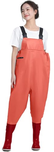Wansiman Fishing Waders With Pockets Women,Hunting Chest Waders With Boots,Wading Pants Crosswater,Waterproof,Breathable,for Fly Coarse Sea Fishing,Gardening,Outdoor Hunting,Farming,Kayaking