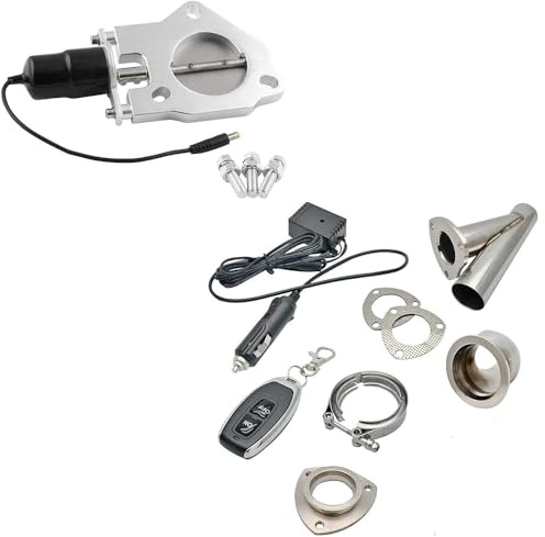 Riloer Valvola di scarico elettrica da 2,5, valvola di scarico elettrico, kit valvola E-cut con telecomando wireless, universale in acciaio inossidabile