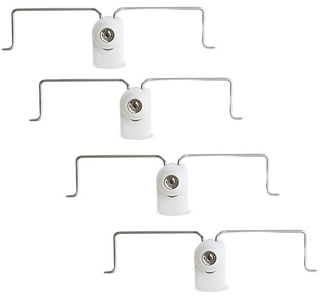 TENDAGGIMANIA Ganci No Foro per Tende a Pacchetto Universale su Tutti Gli INFISSI - Ganci per Tende Senza bucare Attacco Invisibile con Alette Flessibili e Biadesivo - 4 PZ