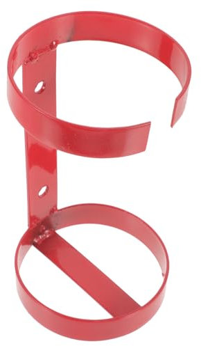 Angoily Rot Lackierte Feuerlöscher Wandhalterung Aus Schwerem Eisen Mit Doppelring Robuste Befestigung Für Schiffe Fahrzeuge Werkstätten Und Zuhause Einfache Montage Kompatibel Mit Meisten