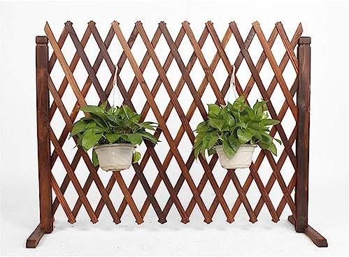 Valla decorativa para jardín, panel de valla, valla de celosía telescópica, valla de madera, enrejado para jardín, barandilla para patio, valla decorativa para balcón, valla para mascotas, e