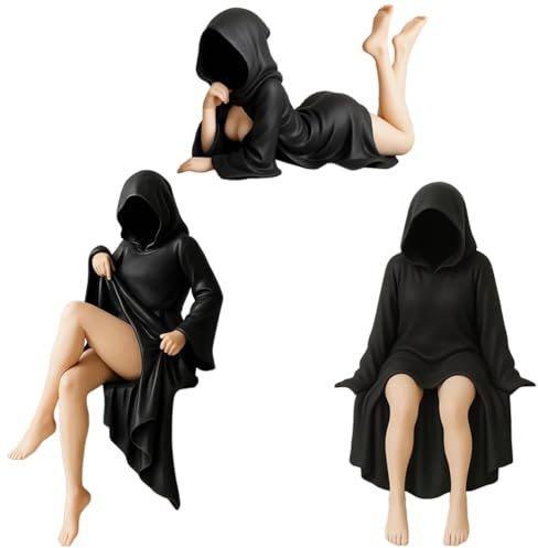 YLEAFUN Mystérieuse Statue Figurines d'action Mystérieuse Statue Anime Fille Modèle 10 cm PVC Position assise / allongée Figurine modèle
