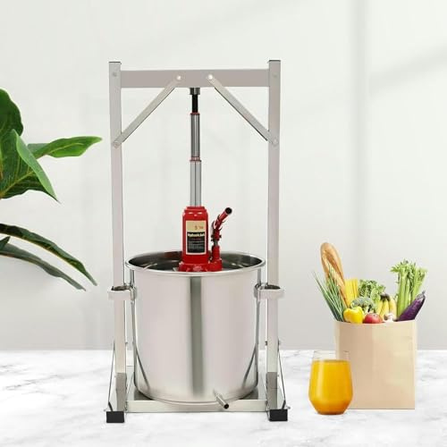 Prensa hidráulica de frutas de acero inoxidable con gato, equipo profesional para hacer jugos para elaborar bayas, uvas y verduras en casa