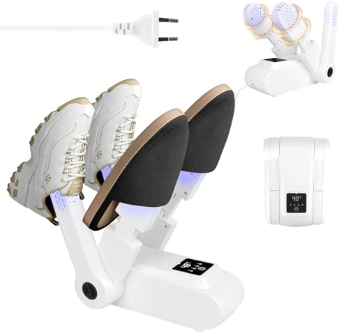 Hojalis Secador De Zapatos Para 2 Pares, Secador Zapatos, Secador De Botas Con Temporizador, Calentador Eléctrico De Zapatos, Esterilización UV, Plegable Para Guantes, Zapatos, Calcetines