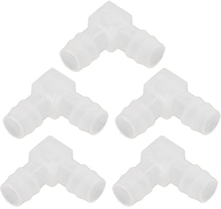 MasYosh Raccordo per tubo in plastica, connettore tubo a L non tossico inodore in PP con resistente al calore resistente alla corrosione, per bevande alimentari farmaceutiche per laboratorio acquario