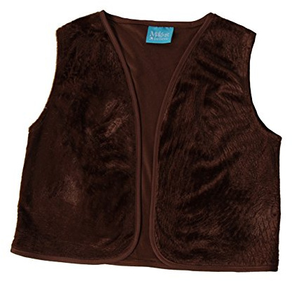 Making Believe Kids Unisex Brown Victorian Waistcoat Vest, M/L